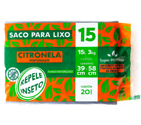 Saco de lixo almofada Citronela